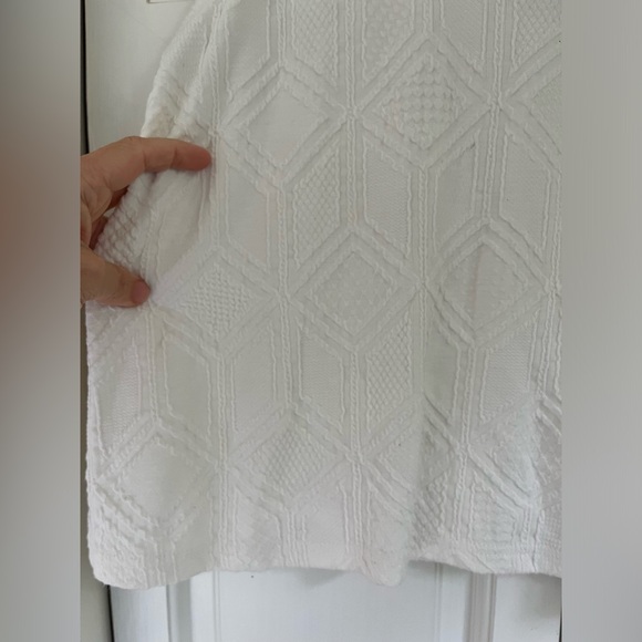 Anthropologie x Postmark White Mock Neck Textured Tank size Large women’s - Picture 3 of 10